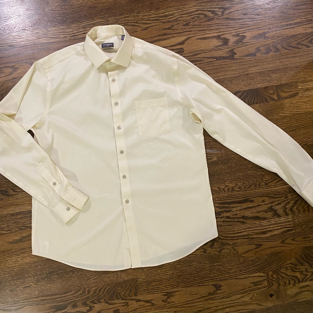 Men L Regular fit Stretch Ultra wrinkle free tan/ beige button up